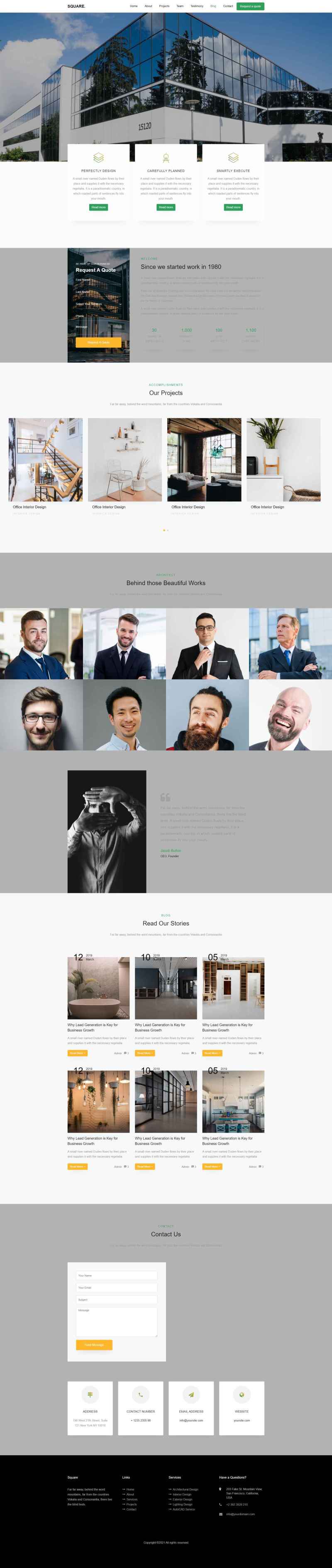 html5響應式室內裝修設計網站模板下載