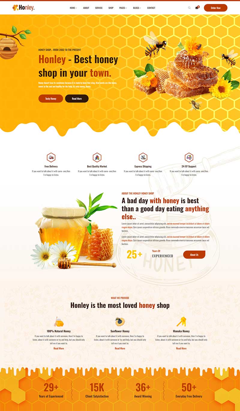 HTML5蜂蜜購物商城前端靜態(tài)網(wǎng)頁模板